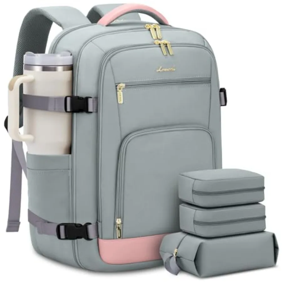 50L Travel Backpack for Women: Flight-Approved Carry-On, TSA Personal Item, Waterproof Nylon, Black, Lightweight Expandable for
50L Travel Backpack for Women: Flight-Approved Carry-On, TSA Personal Item, Waterproof Nylon, Black, Lightweight Expandable for
