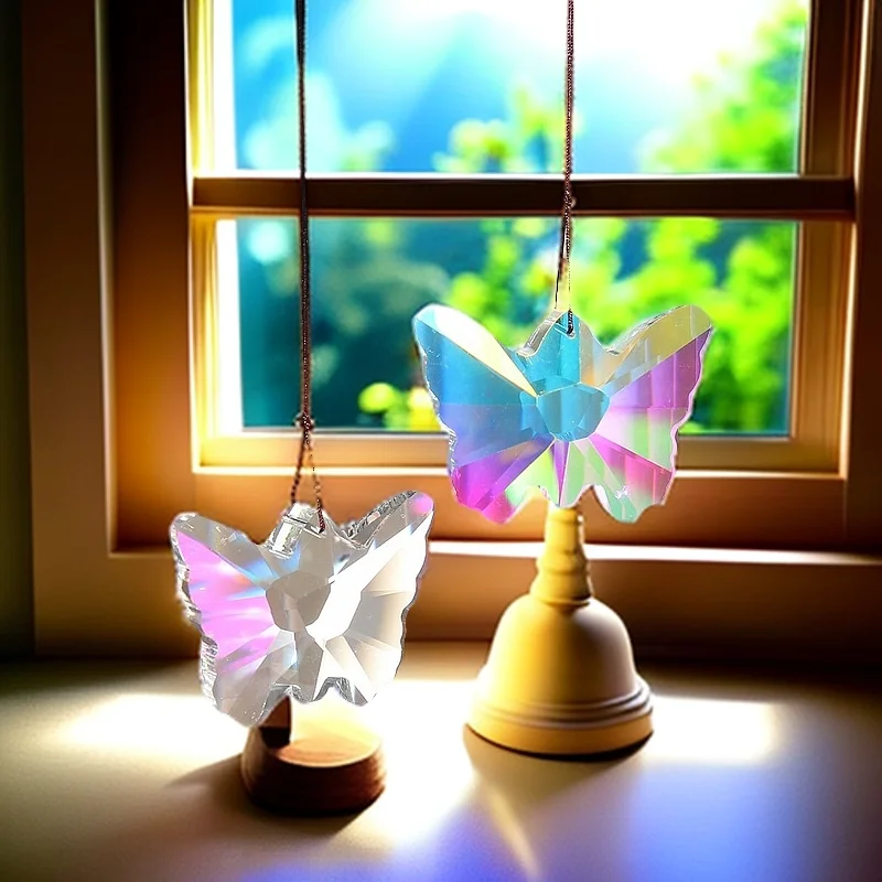 2PC Crystal Butterfly Sun Catcher Stained Glass Suncatcher Garden Outdoor Decor Hanging Decor Rainbow Maker For Window Ornament
2PC Crystal Butterfly Sun Catcher Stained Glass Suncatcher Garden Outdoor Decor Hanging Decor Rainbow Maker For Window Ornament