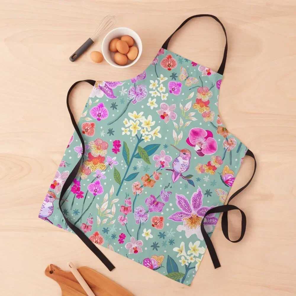 Orchid Garden on Sage Green Apron Children'S esthetician Woman Kitchens Cooking Apron
Orchid Garden on Sage Green Apron Children'S esthetician Woman Kitchens Cooking Apron