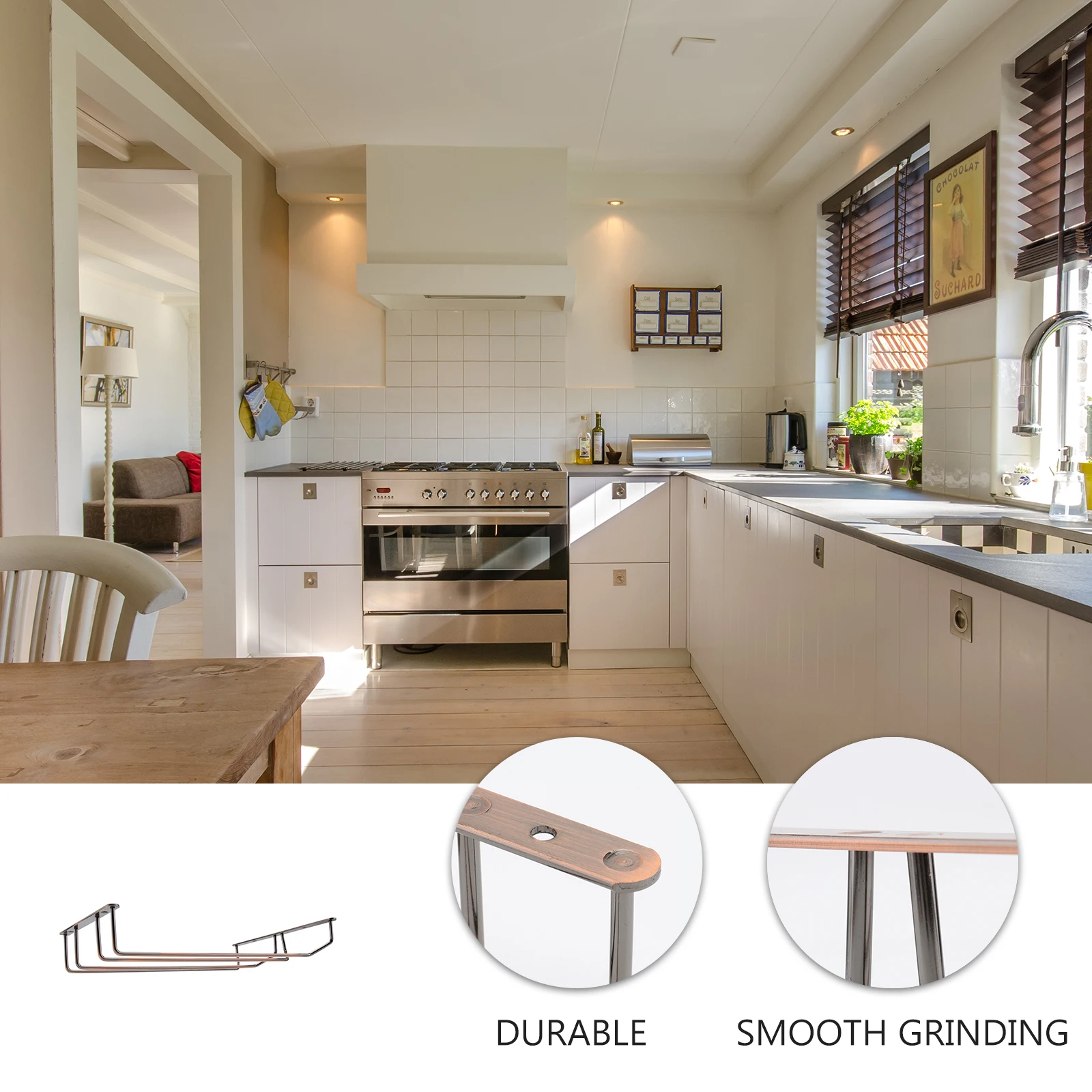 Glass Rack Stainless Steel Upside Down Cup Rack Hanging Goblet Shelf Space Saver Kitchen Bar Accessories
Glass Rack Stainless Steel Upside Down Cup Rack Hanging Goblet Shelf Space Saver Kitchen Bar Accessories