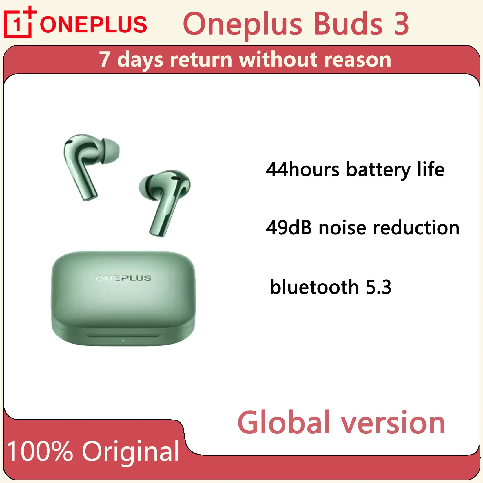 Original Oppo Oneplus Buds 3 Wireless Bluetooth Earphone LHDC 5.0 49dB Active Noise Canceling 44h Battery Life
Original Oppo Oneplus Buds 3 Wireless Bluetooth Earphone LHDC 5.0 49dB Active Noise Canceling 44h Battery Life