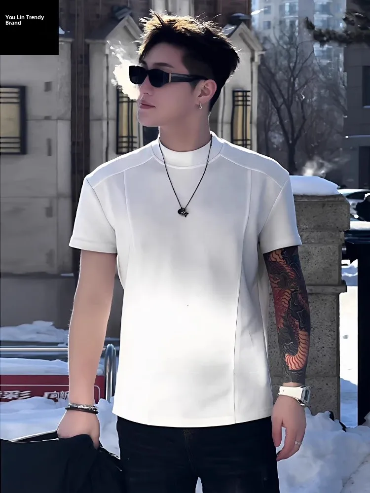White Deconstructed oulder ort Sve Men's Summer Boxy Wide Fit T-irt American Small Collar Inner Wear f Sve
White Deconstructed oulder ort Sve Men's Summer Boxy Wide Fit T-irt American Small Collar Inner Wear f Sve