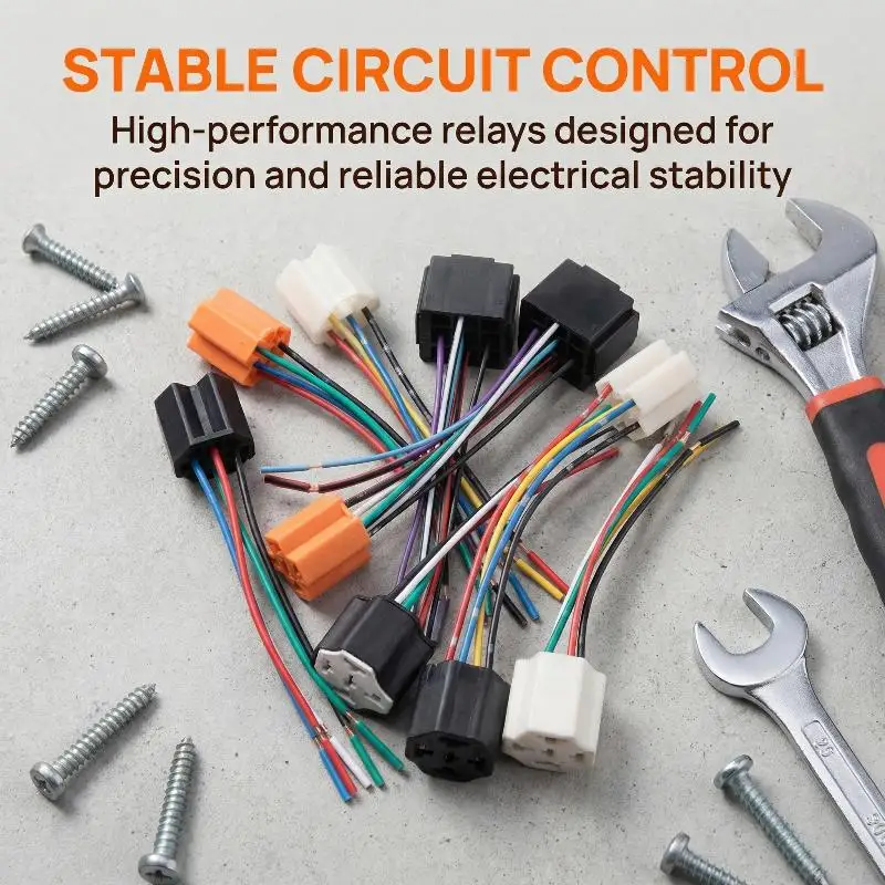 5 Pin Changeover Relay For Automotive Use With Socket Holder High Performance for Car Alarm and Electric Fan
5 Pin Changeover Relay For Automotive Use With Socket Holder High Performance for Car Alarm and Electric Fan
