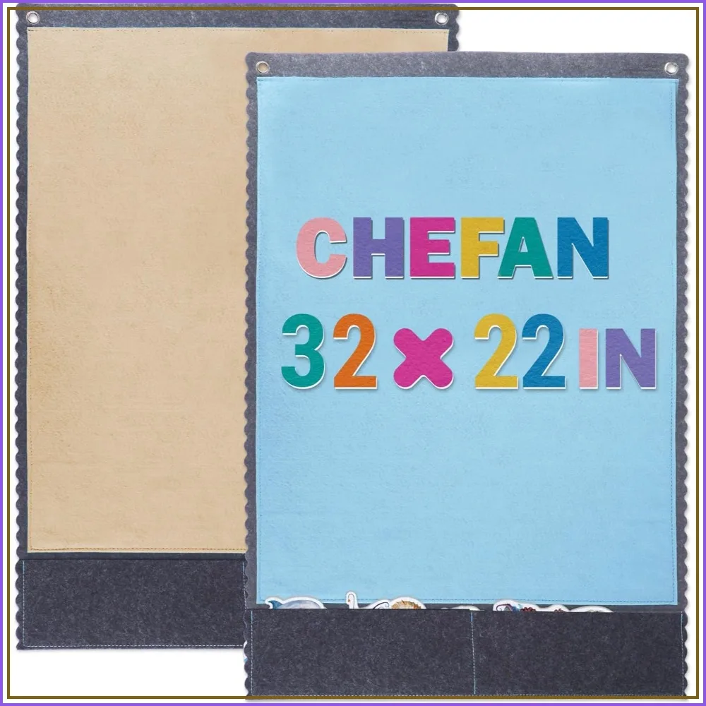 Large Felt Board for Toddlers, 32x22 Inch Flannel Board with 2 Storage Pockets for Classroom and Daycare
Large Felt Board for Toddlers, 32x22 Inch Flannel Board with 2 Storage Pockets for Classroom and Daycare