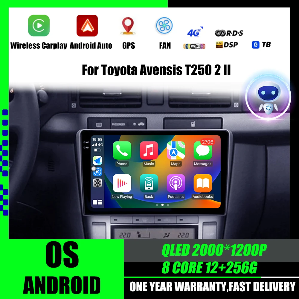 Android 14 авто радио для Toyota Avensis T250 2 II 2003-2009 автомобильный мультимедийный беспроводной CarPlay GPS WIFI DSP авторадио
Android 14 авто радио для Toyota Avensis T250 2 II 2003-2009 автомобильный мультимедийный беспроводной CarPlay GPS WIFI DSP авторадио