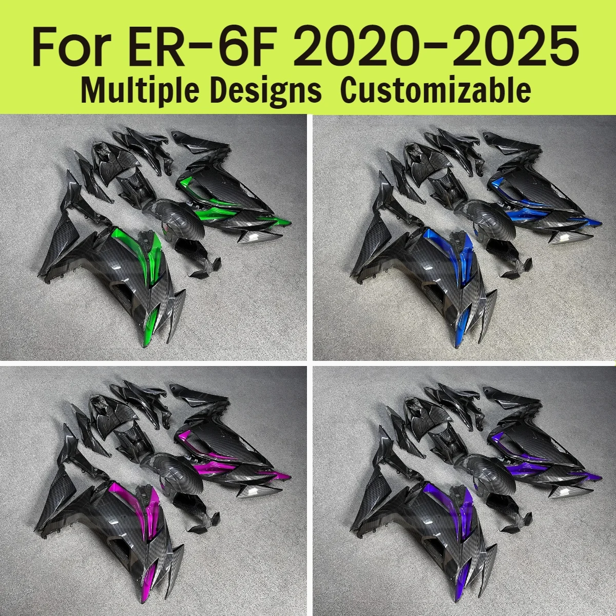 Комплект обтекателей ER-6F 2020-2025 для Kawasaki Ninja650 20-25, литые ABS-обтекатели, комплект панелей кузова
Комплект обтекателей ER-6F 2020-2025 для Kawasaki Ninja650 20-25, литые ABS-обтекатели, комплект панелей кузова