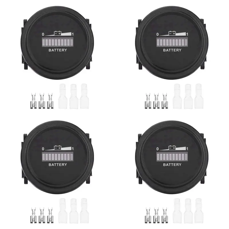 Precision 4X 12V/24V/36V/48V/72V LED Digital Battery Indicator Waterproof Meter Gauge Battery Indicator For Go-Lf Ca-Rt
Precision 4X 12V/24V/36V/48V/72V LED Digital Battery Indicator Waterproof Meter Gauge Battery Indicator For Go-Lf Ca-Rt