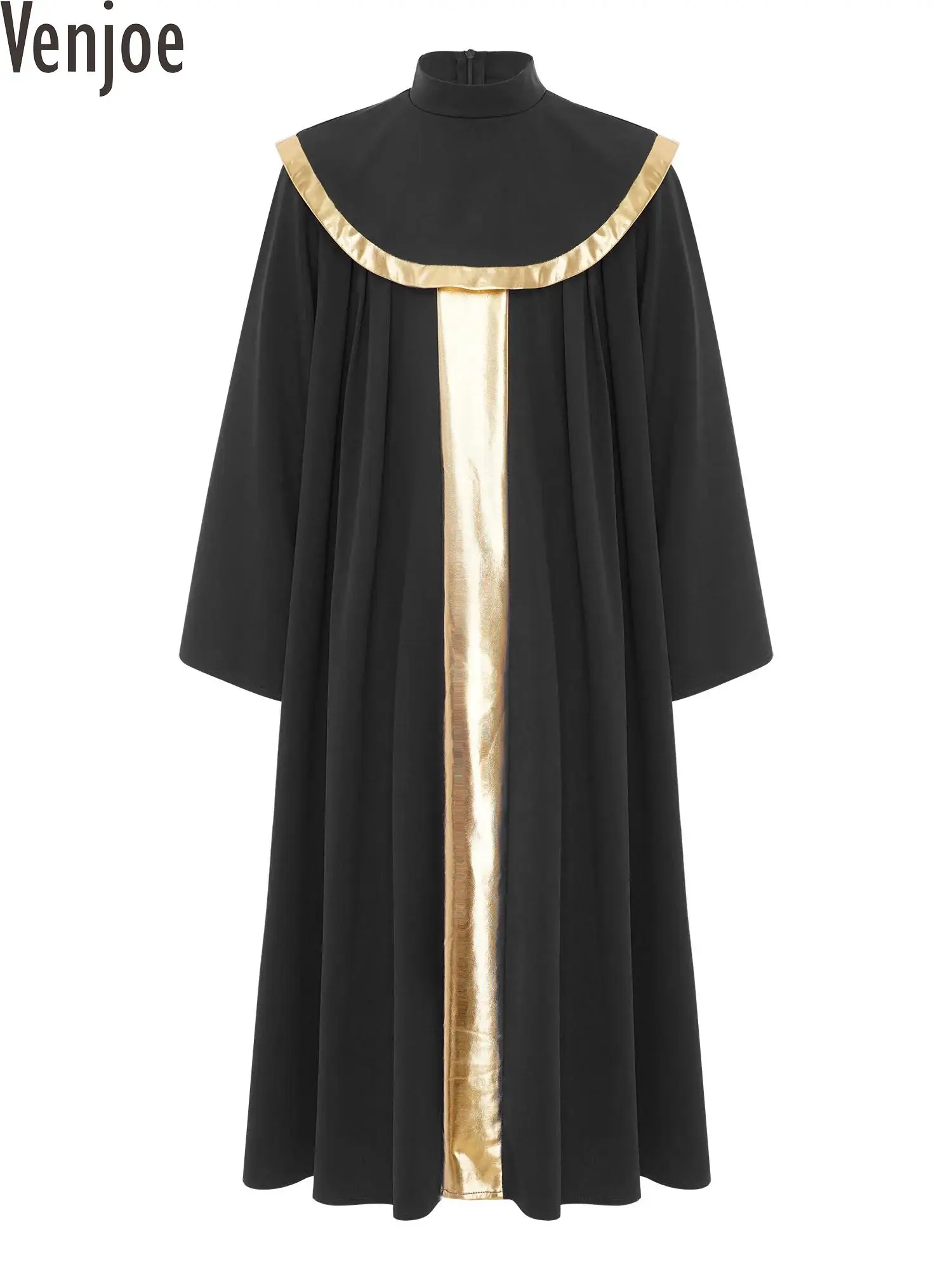 Boys Girls Choir Robe Worship Praise Dance Costume Mock Neck Long Sleeve Metallic Color Block Patchwork Pleated Grown
Boys Girls Choir Robe Worship Praise Dance Costume Mock Neck Long Sleeve Metallic Color Block Patchwork Pleated Grown