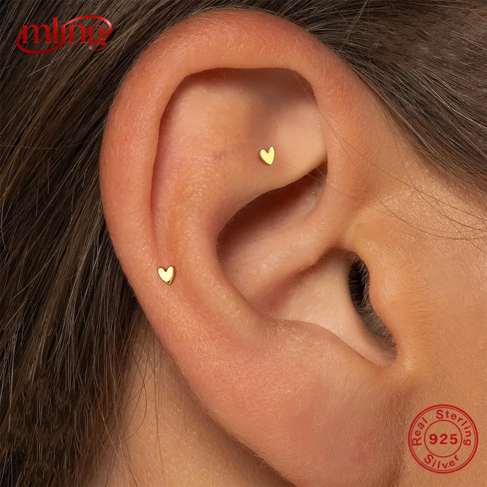 Серьги-гвоздики MLING 1PC Smooth Love в форме сердца из стерлингового серебра 925 пробы с застежкой-бабочкой для женщин, позолоченные 18-каратным золотом, подарок
Серьги-гвоздики MLING 1PC Smooth Love в форме сердца из стерлингового серебра 925 пробы с застежкой-бабочкой для женщин, позолоченные 18-каратным золотом, подарок