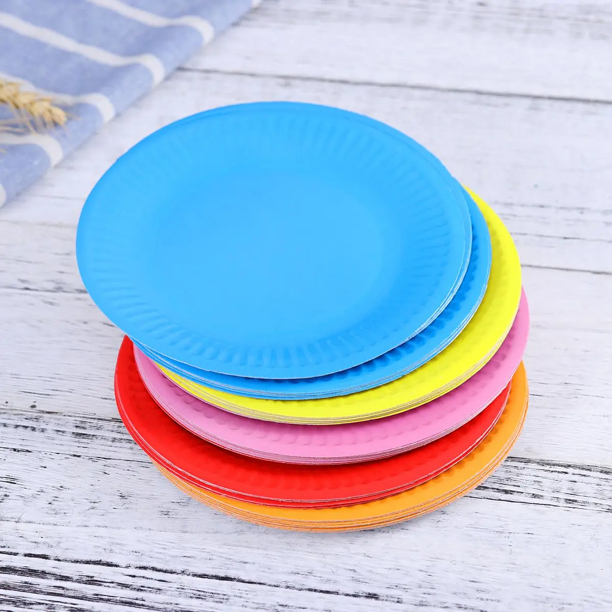 50 Pcs Paper Plates Disposable Round Dinner Assorted Colors Leak Proof Cut Resistant Party Supplies Mixed Color Elegant
50 Pcs Paper Plates Disposable Round Dinner Assorted Colors Leak Proof Cut Resistant Party Supplies Mixed Color Elegant