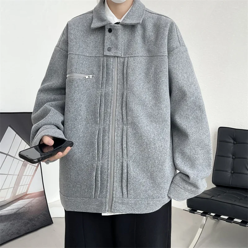 Men's Short American Vintage Woolen Jacket Spring and Autumn Couple Fashion Brand Loose Flight Employee Coat
Men's Short American Vintage Woolen Jacket Spring and Autumn Couple Fashion Brand Loose Flight Employee Coat