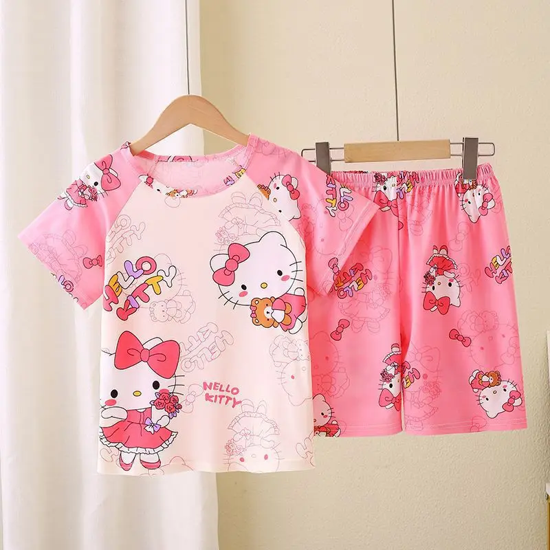 Sanrio Matching Pajamas Summer Thin Short-sleeved Short Pant Suits Boys Girls Cartoon Hello Kitty Kuromi My Meldoy Home Clothes
Sanrio Matching Pajamas Summer Thin Short-sleeved Short Pant Suits Boys Girls Cartoon Hello Kitty Kuromi My Meldoy Home Clothes