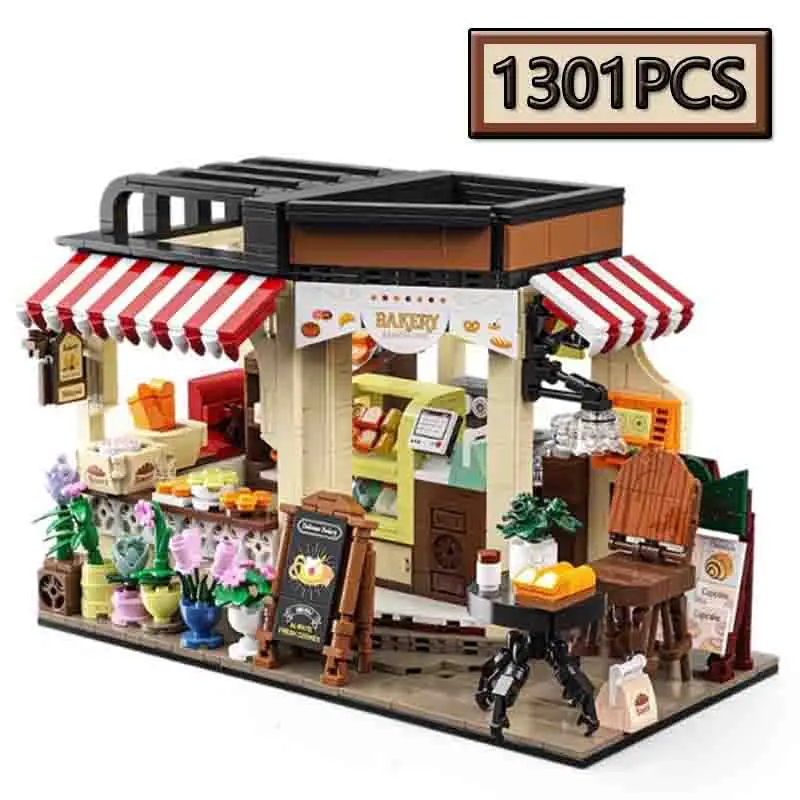 1301PCS DIY Building Blocks Set Creative Bakery City Street View Architectural Model Kit Children's Educational Puzzle Toy
1301PCS DIY Building Blocks Set Creative Bakery City Street View Architectural Model Kit Children's Educational Puzzle Toy