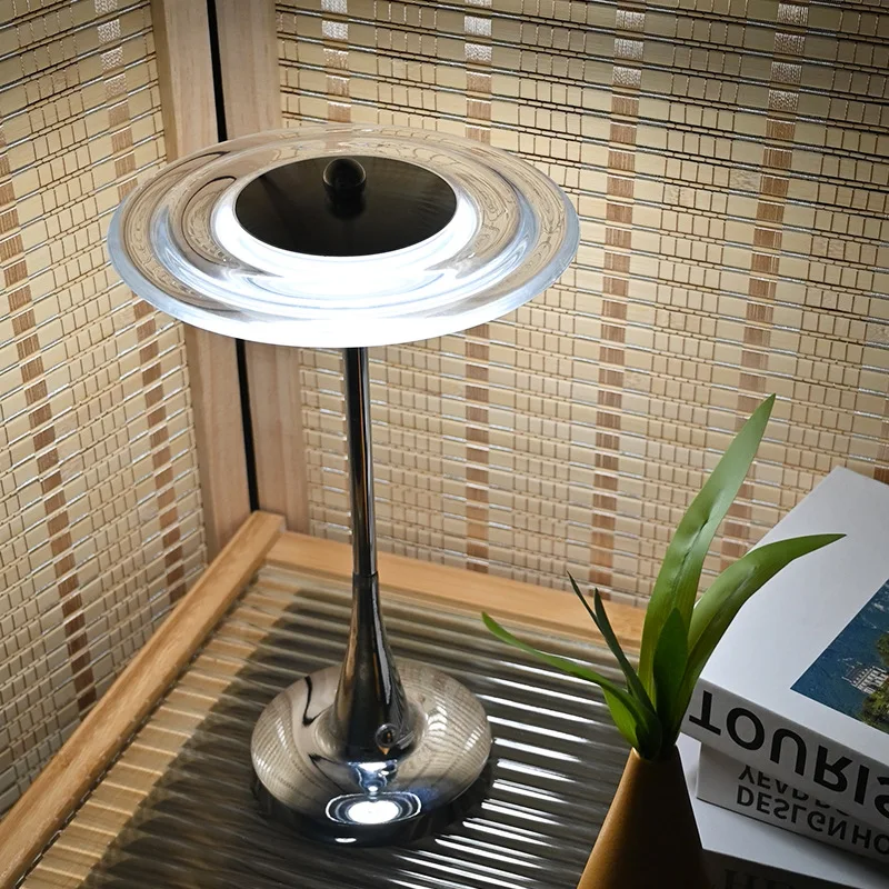 Flying saucer acrylic decorative table lamp, atmosphere decoration, bedside desktop luminous bedroom charging table lamp
Flying saucer acrylic decorative table lamp, atmosphere decoration, bedside desktop luminous bedroom charging table lamp