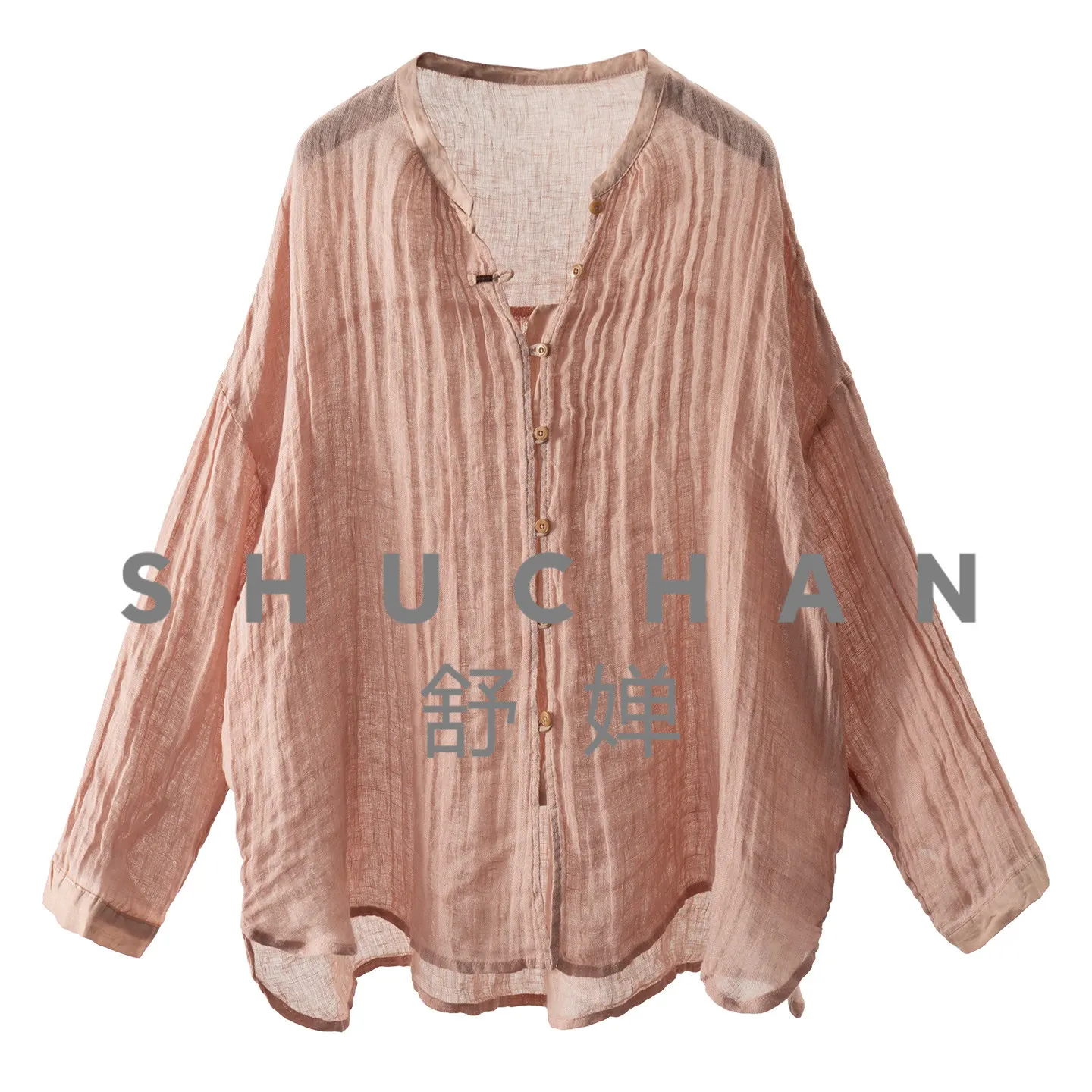 Literary Style Haute Couture 100 Linen Yarn Wrinkled Loose Long-sleeved Sunshade Shirt Women 41L1
Literary Style Haute Couture 100 Linen Yarn Wrinkled Loose Long-sleeved Sunshade Shirt Women 41L1