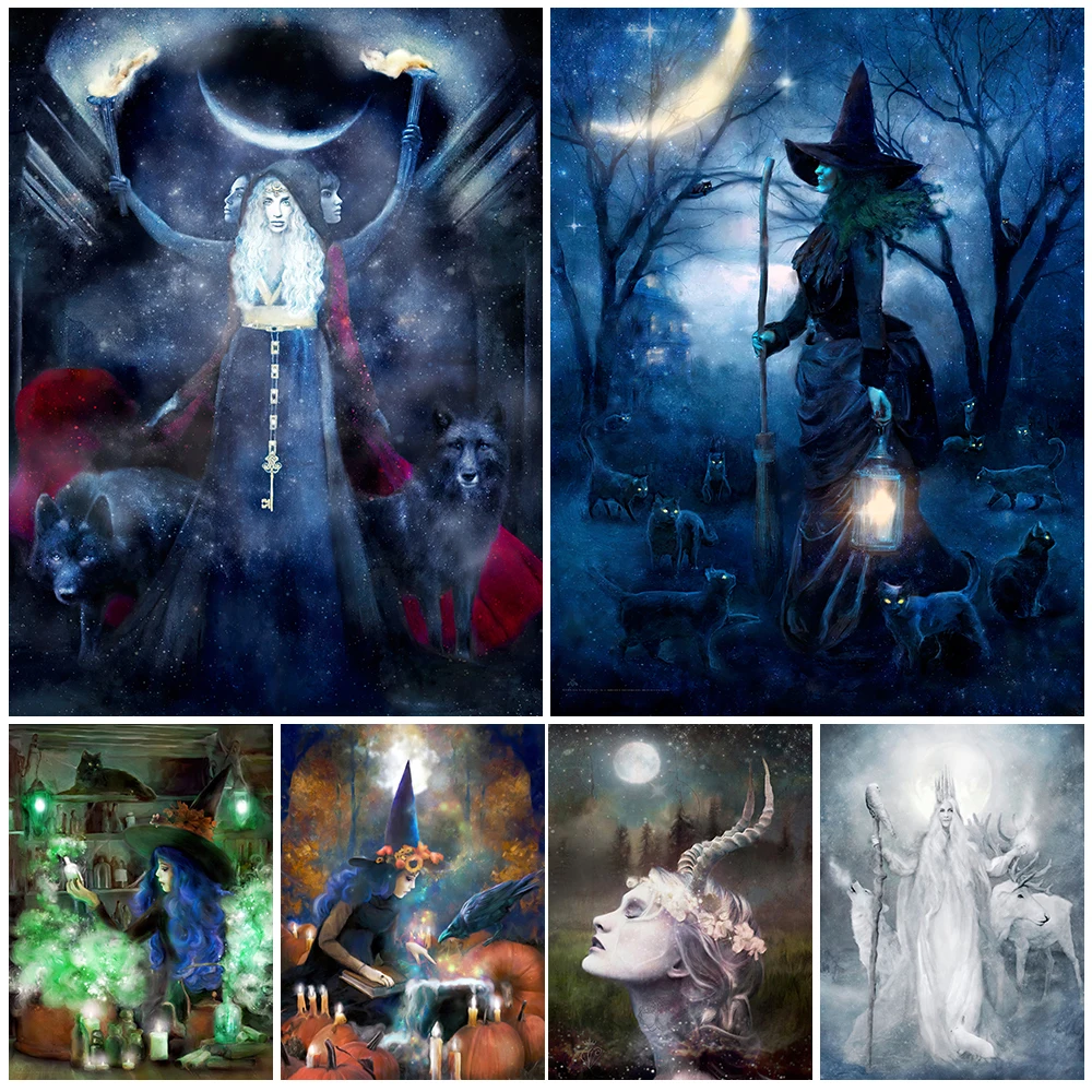 Winter Goddess And Horned Goddess Canvas Art Pagan Wicca Wall Art Dark Fantasy Witch Art Poster And Print For Living Room Decor
Winter Goddess And Horned Goddess Canvas Art Pagan Wicca Wall Art Dark Fantasy Witch Art Poster And Print For Living Room Decor