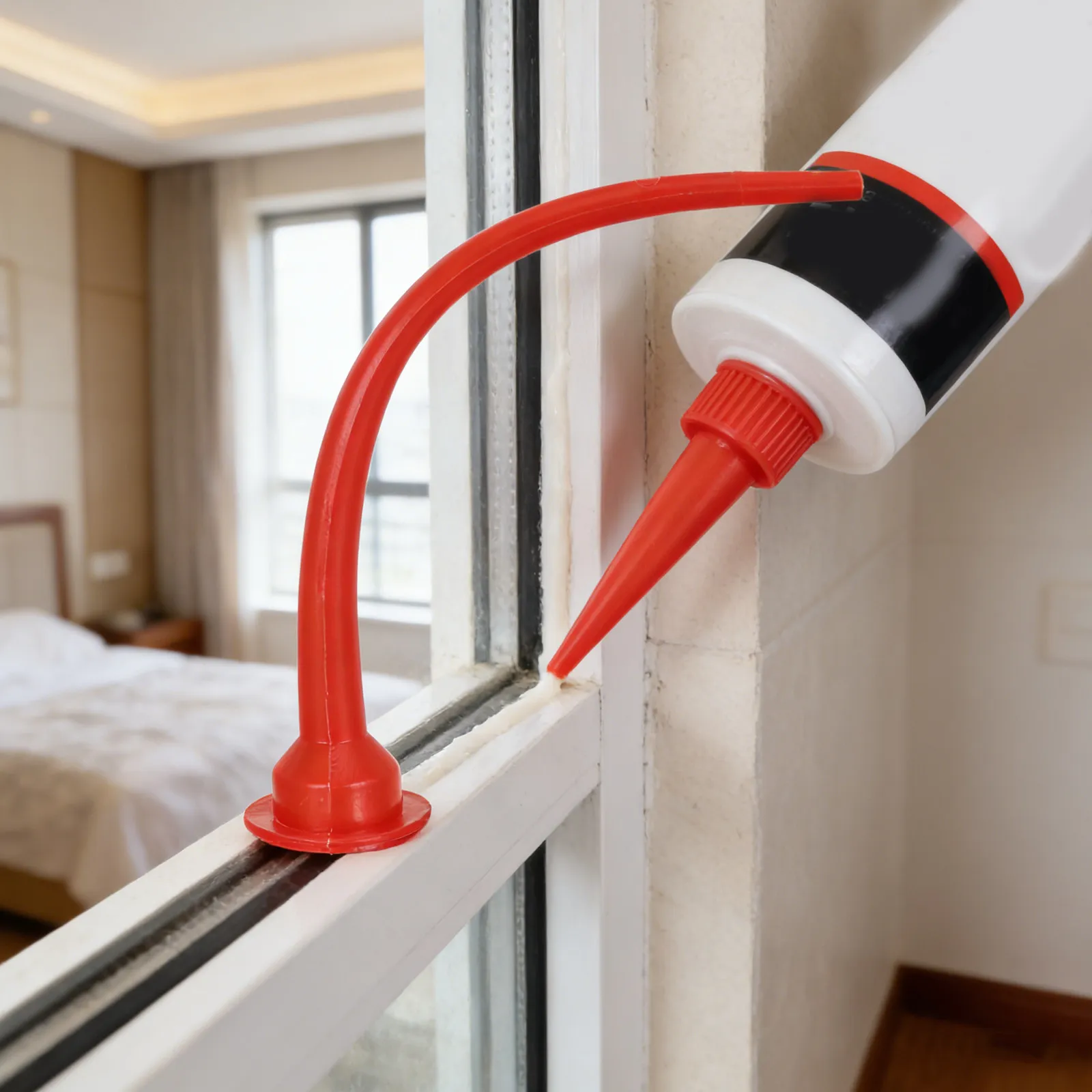 6Pcs Reusable Caulking Nozzle Extension Tool Plastic Caulk Tube Tips for Smooth Controlled Sealant Application Window Door
6Pcs Reusable Caulking Nozzle Extension Tool Plastic Caulk Tube Tips for Smooth Controlled Sealant Application Window Door