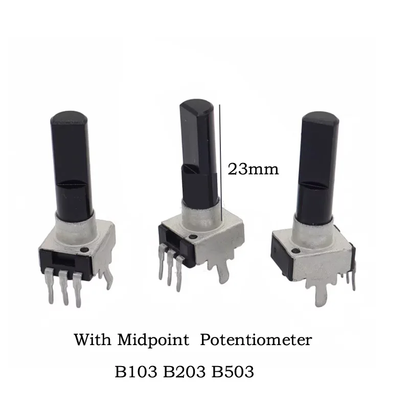 5pcs RV09 Type R0902N Vertical Single With Midpoint Mixer Potentiometer B10k B20K B50K B103 B203 B503 3Pins D Shaft Length 23MM
5pcs RV09 Type R0902N Vertical Single With Midpoint Mixer Potentiometer B10k B20K B50K B103 B203 B503 3Pins D Shaft Length 23MM