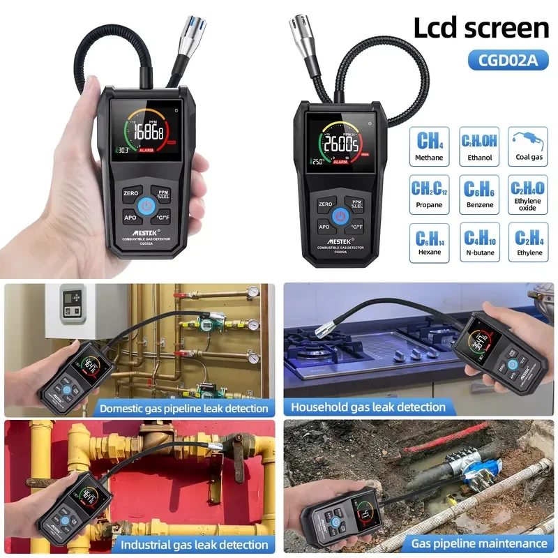 【CHIMU HOME】 Highly Sensitive Combustible CH4 for HD LCD Color Screen Display Analog Bar Double Alarm
【CHIMU HOME】 Highly Sensitive Combustible CH4 for HD LCD Color Screen Display Analog Bar Double Alarm