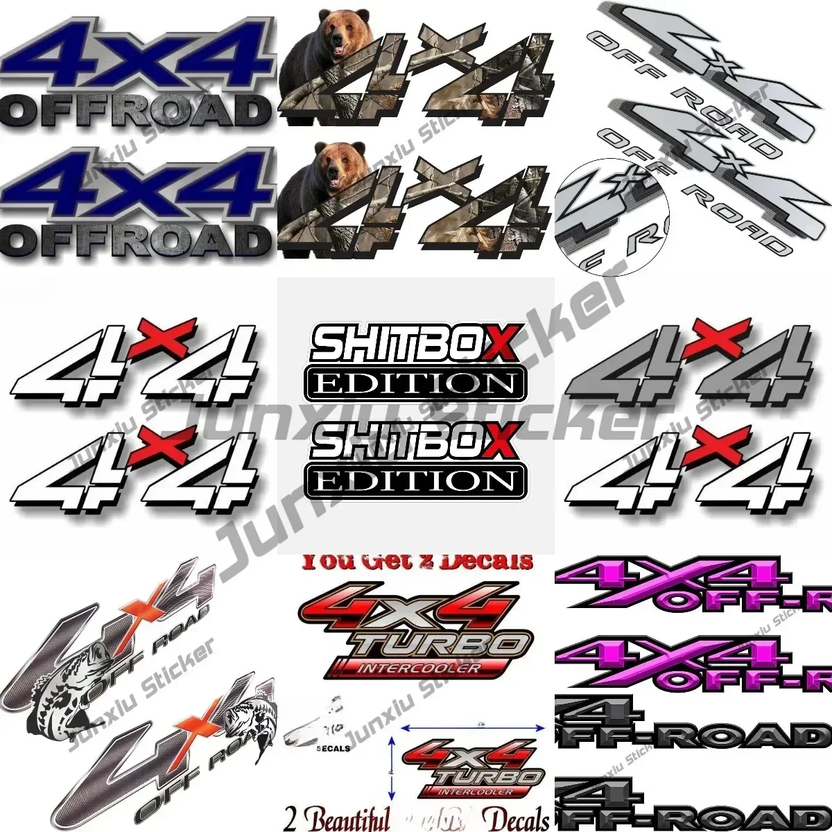 A Pair Personality 4x4 4x4 Bear Camo Decals 4x4 Off Road Pickup Truck Camper Vinyl Stickers Waterproof Decals Accessories PVC
A Pair Personality 4x4 4x4 Bear Camo Decals 4x4 Off Road Pickup Truck Camper Vinyl Stickers Waterproof Decals Accessories PVC