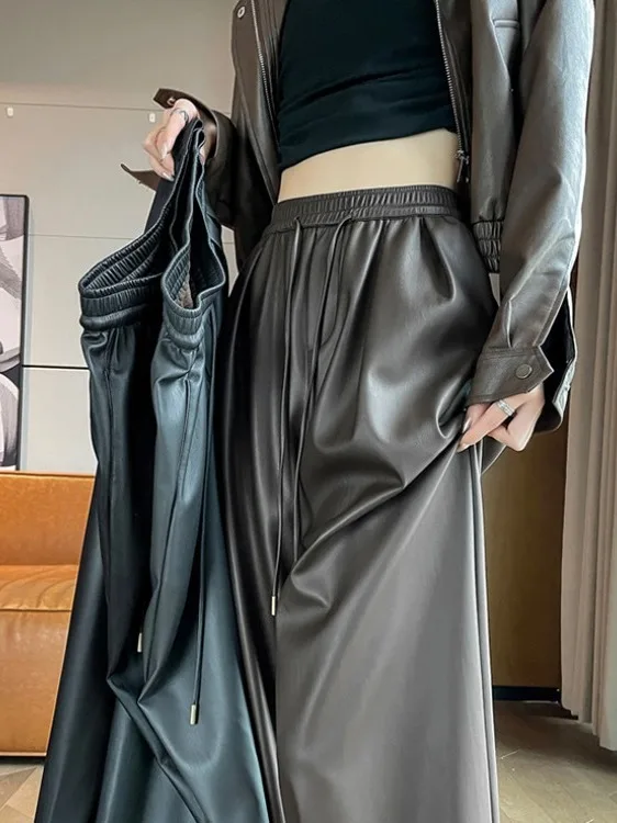 Утепленные брюки из мягкой кожи с широкими штанинами, повседневные, в пол, осенне-зимние, новые, женские, с высокой талией
Утепленные брюки из мягкой кожи с широкими штанинами, повседневные, в пол, осенне-зимние, новые, женские, с высокой талией