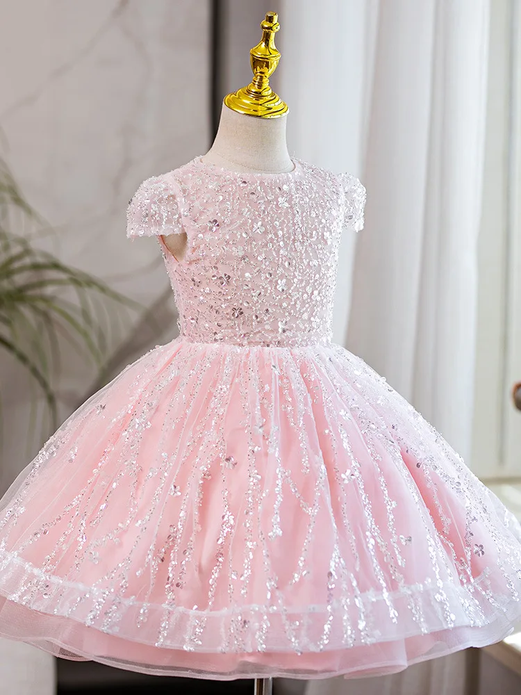 Children's clothing Girls' Sequin Dress Summer New Pink Puffy Tulle Princess Dress for Kids
Children's clothing Girls' Sequin Dress Summer New Pink Puffy Tulle Princess Dress for Kids