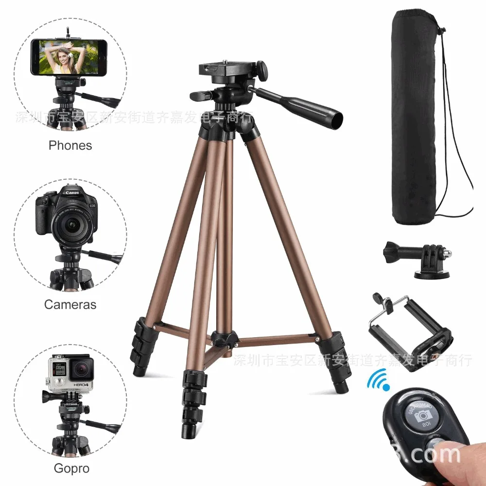 130cm Tripod for Camera Phone Video Recording, Aluminum Alloy Portable Camera Mount Tripods Stand, Professional Travel DSLR
130cm Tripod for Camera Phone Video Recording, Aluminum Alloy Portable Camera Mount Tripods Stand, Professional Travel DSLR