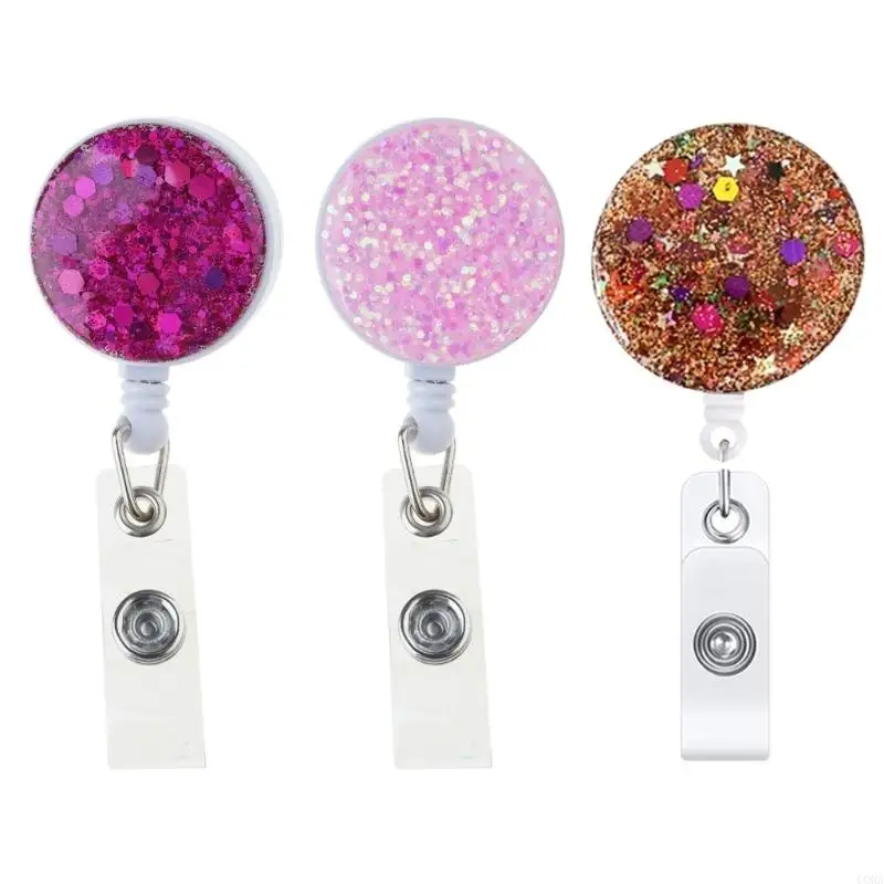 CORA 3Pcs Glitter Sequins Badge Reels for Nurse Doctor, Retractable Badge Reel Clip
CORA 3Pcs Glitter Sequins Badge Reels for Nurse Doctor, Retractable Badge Reel Clip