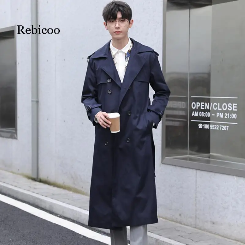 New Men's Windbreaker Long Handsome Over-the-Knee Trendy Slim-Fit British Style Spring And Autumn Coat
New Men's Windbreaker Long Handsome Over-the-Knee Trendy Slim-Fit British Style Spring And Autumn Coat