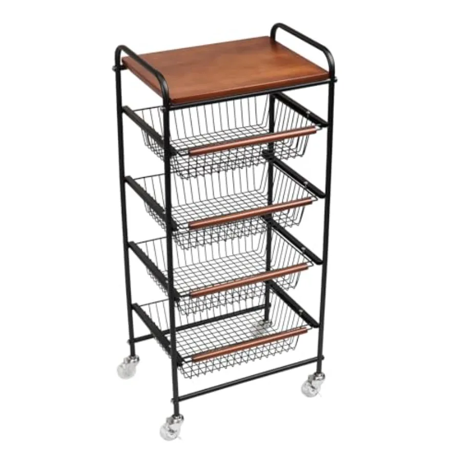 Fruit Vegetable Basket 5 Tier Fruit Vegetable Storage with Wheels Metal Rolling Pantry Storage Cart for Fruit Potato Vegetable
Fruit Vegetable Basket 5 Tier Fruit Vegetable Storage with Wheels Metal Rolling Pantry Storage Cart for Fruit Potato Vegetable