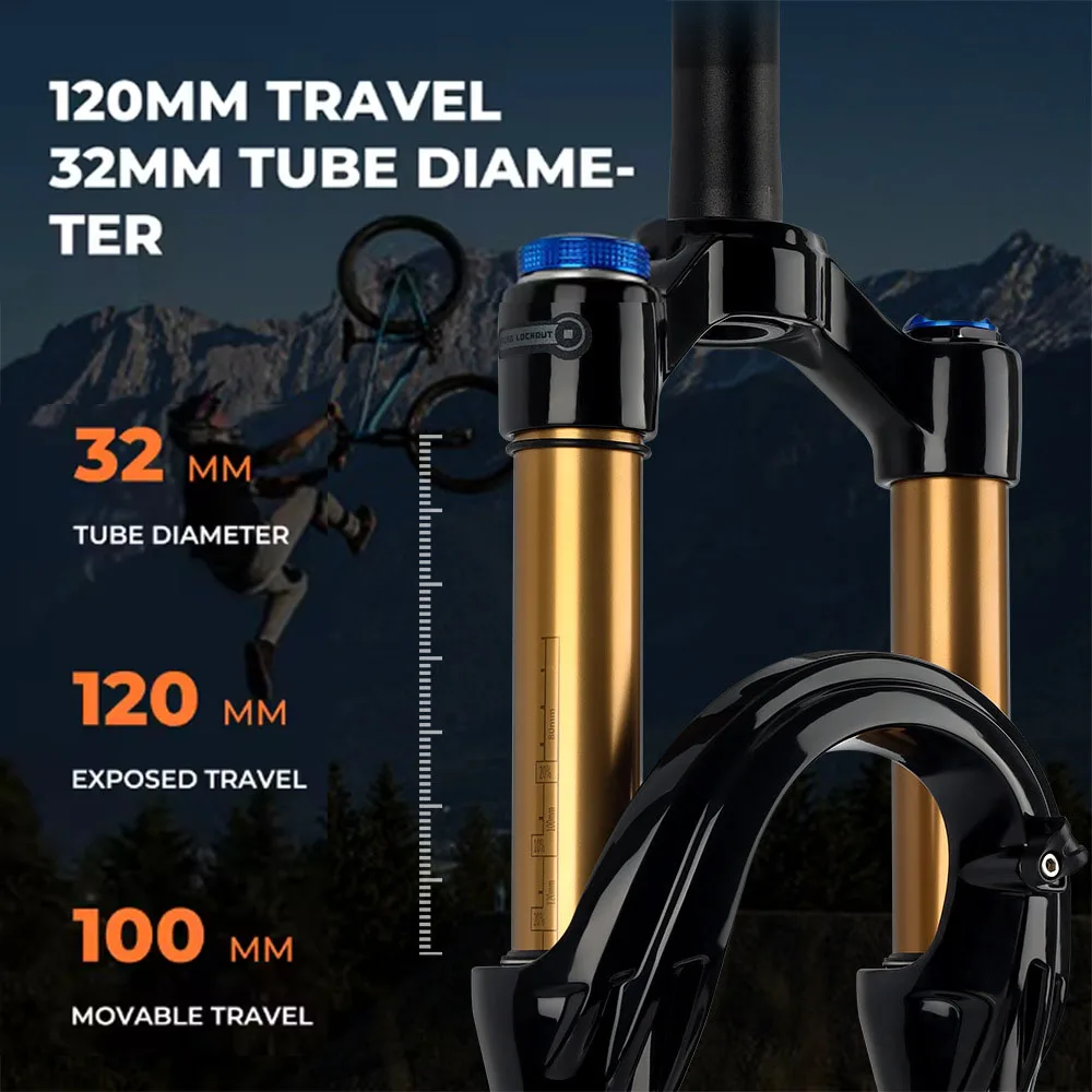 BOLANY 29 Inch Mountain Bike Air Suspension Fork Disc Brake MTB Front Fork with Rabbit Knob Damper Adjustment Air Shock
BOLANY 29 Inch Mountain Bike Air Suspension Fork Disc Brake MTB Front Fork with Rabbit Knob Damper Adjustment Air Shock