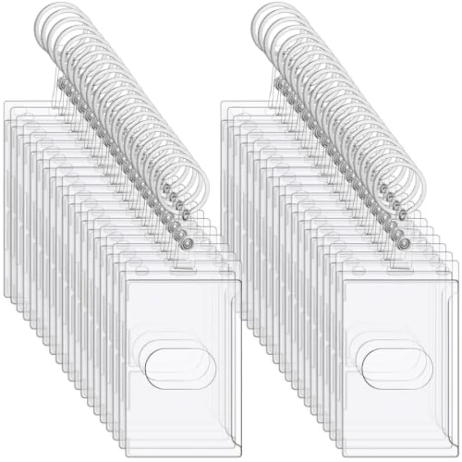 0 Pack Keychain Card Holder Plastic Heavy Duty Badge Holder Vertical Clear ID Sleeve with Keyring, Rigid Fuel Badge Protector w
0 Pack Keychain Card Holder Plastic Heavy Duty Badge Holder Vertical Clear ID Sleeve with Keyring, Rigid Fuel Badge Protector w