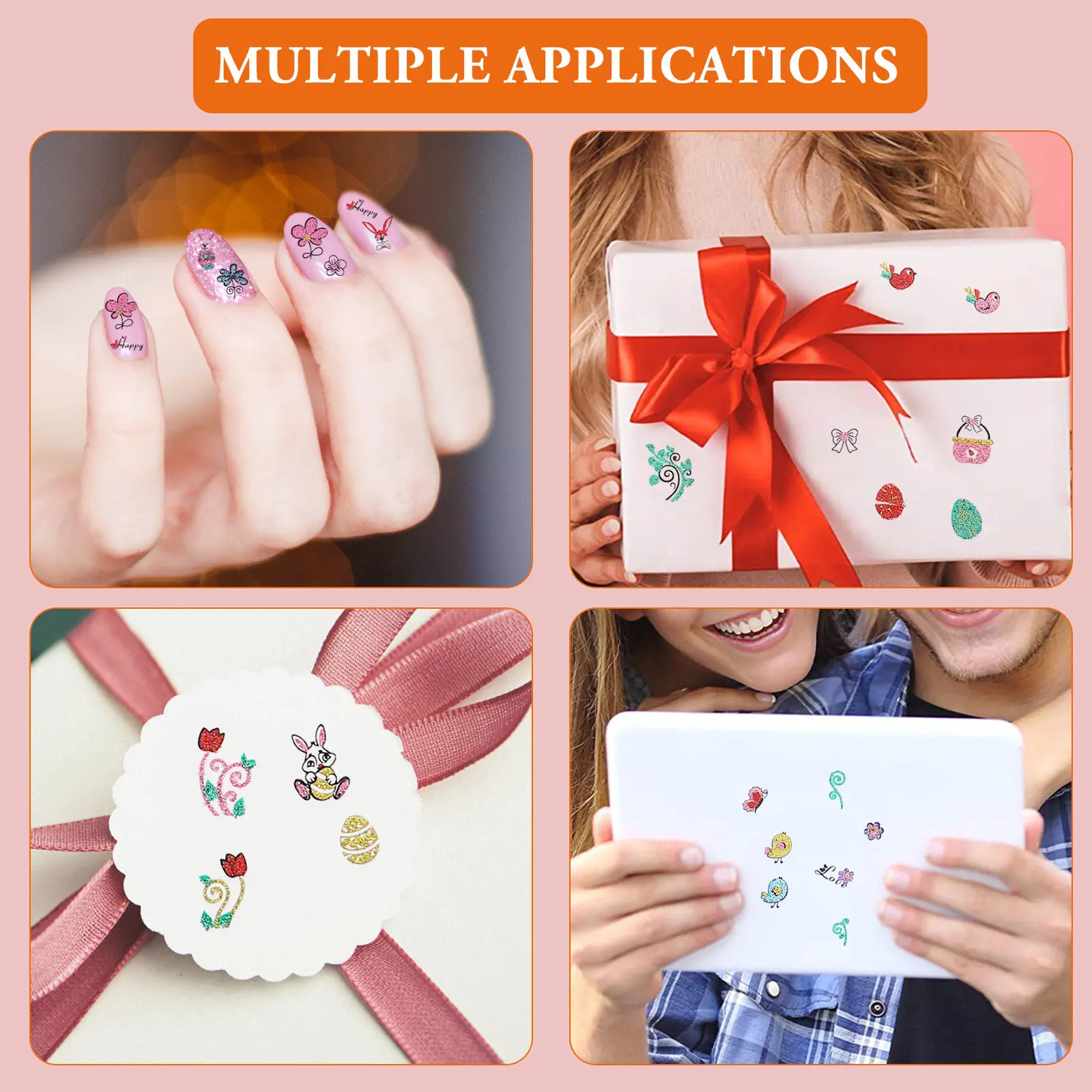 12pcs Nail Stickers Art Wraps Decor DIY Decals Adhesive Easter Prom Wedding Gifts Manicure Tools Nail Art Supplies
12pcs Nail Stickers Art Wraps Decor DIY Decals Adhesive Easter Prom Wedding Gifts Manicure Tools Nail Art Supplies