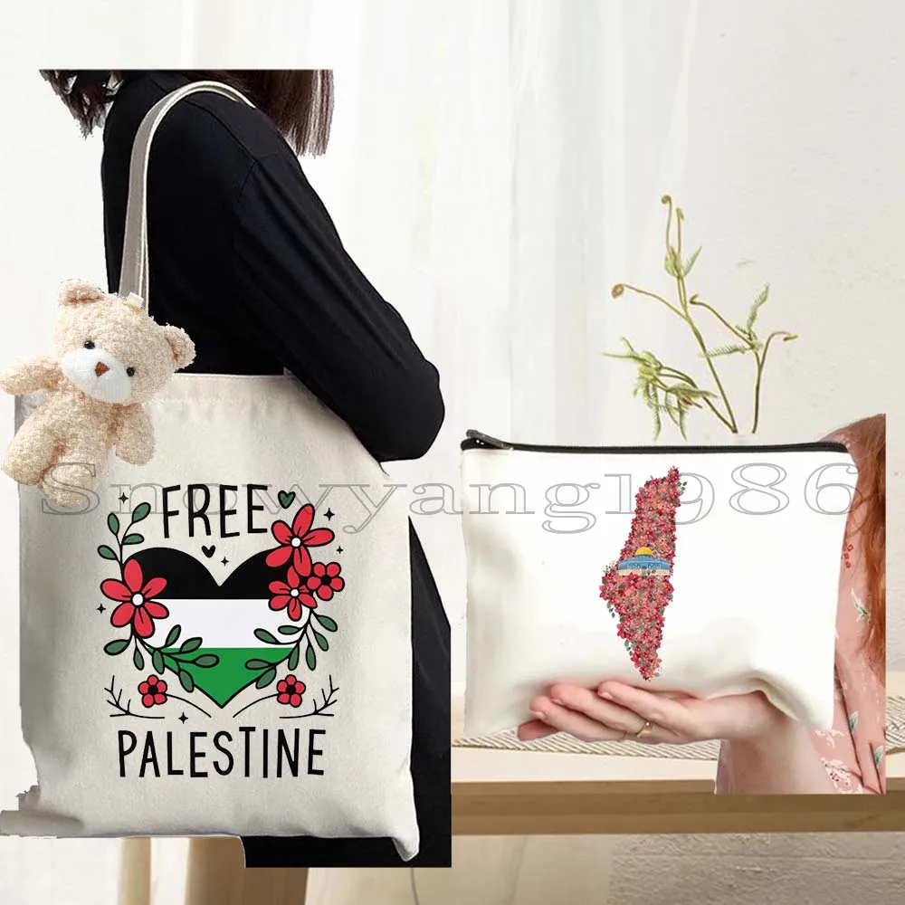 3pcs Traditional Graphic Floral Arabic Words Gifts Canvas Tote Bag Tatreez Keffiyeh Kufiya Folk Embroidery Pattern Handbags
3pcs Traditional Graphic Floral Arabic Words Gifts Canvas Tote Bag Tatreez Keffiyeh Kufiya Folk Embroidery Pattern Handbags