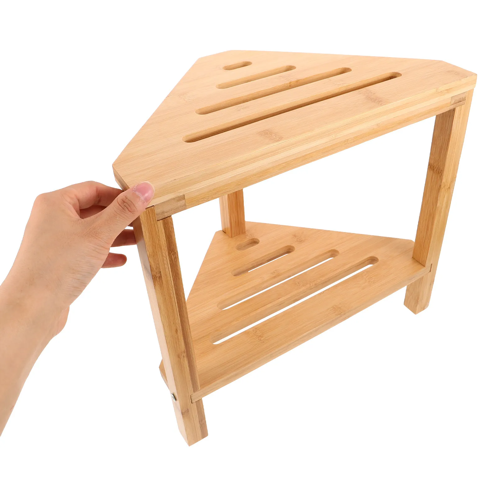 Bamboo Shower Bench Corner Stool for Inside Shower - Non-Slip Slatted Design Foot Rest for Shaving Legs Bathroom Footstool
Bamboo Shower Bench Corner Stool for Inside Shower - Non-Slip Slatted Design Foot Rest for Shaving Legs Bathroom Footstool