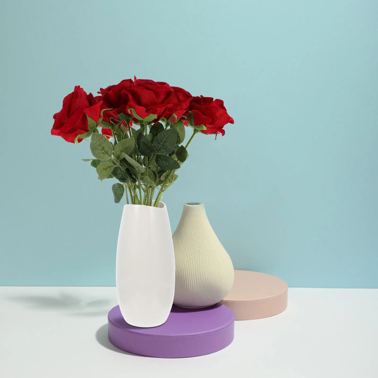 9Pcs Burgundy Fake Rose Flower Premium Material Wedding Bouquet Photography Props Home Decor Decorative Faux Flower Arrangement
9Pcs Burgundy Fake Rose Flower Premium Material Wedding Bouquet Photography Props Home Decor Decorative Faux Flower Arrangement