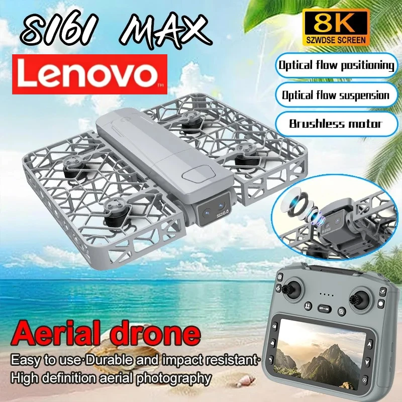 Lenovo S161 Mini Drone Professional 8K Camera with WiFi FPV UAV Screen Remote Control Brushless motor Quadcopter Festival Gift
Lenovo S161 Mini Drone Professional 8K Camera with WiFi FPV UAV Screen Remote Control Brushless motor Quadcopter Festival Gift