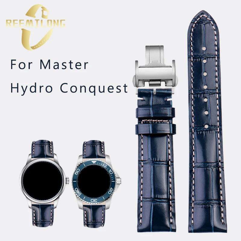 Cowhide lea/ther watch strap 19mm 20mm 21mm High-quality black brown blue watchband bracelet For Longines Master Hydro Conquest
Cowhide lea/ther watch strap 19mm 20mm 21mm High-quality black brown blue watchband bracelet For Longines Master Hydro Conquest