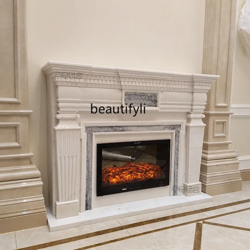 Marble carving European fireplace marble TV background wall decorative cabinet ornament fireplace B06
Marble carving European fireplace marble TV background wall decorative cabinet ornament fireplace B06