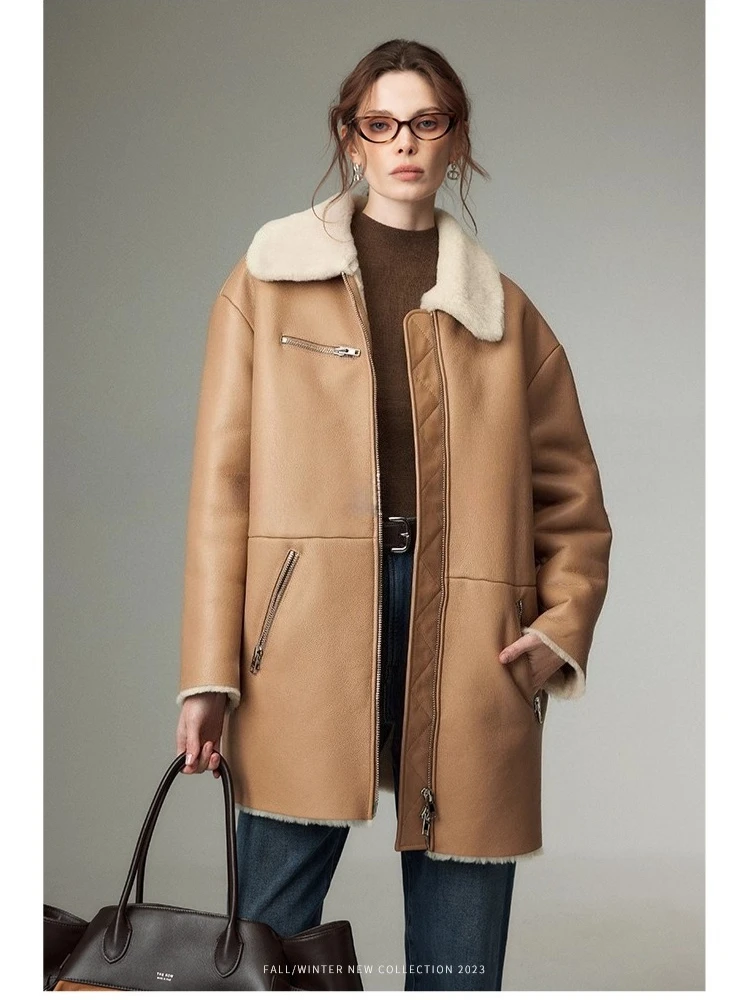 High-end Luxury Merino Sheep Fur Long Winter Jackets for Women 2026 Simple Vintage Thickened Warm Genuine Leather Real Fur Coat
High-end Luxury Merino Sheep Fur Long Winter Jackets for Women 2026 Simple Vintage Thickened Warm Genuine Leather Real Fur Coat