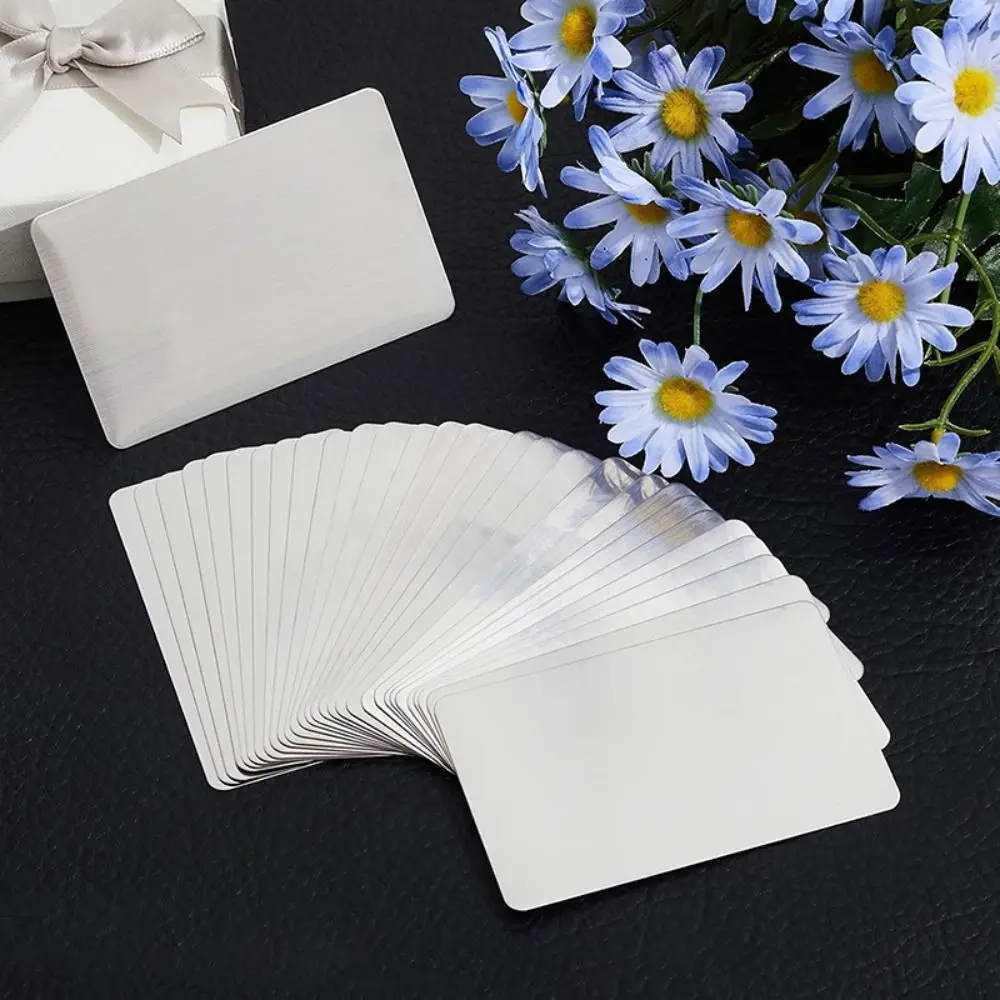 3Pcs Stainless Steel Business Card Blanks Metal Ultra Thick Metal Business Cards Smooth Edge Rounded Corners Engraving Cards
3Pcs Stainless Steel Business Card Blanks Metal Ultra Thick Metal Business Cards Smooth Edge Rounded Corners Engraving Cards