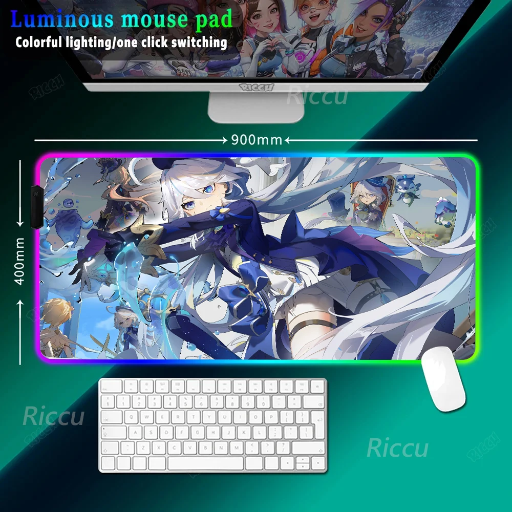 Лидер продаж, резиновый коврик для мыши Genshin Impact Furina, игровая клавиатура большого размера с HD-печатью RGB, аксессуары для игр, коврик для мыши
Лидер продаж, резиновый коврик для мыши Genshin Impact Furina, игровая клавиатура большого размера с HD-печатью RGB, аксессуары для игр, коврик для мыши