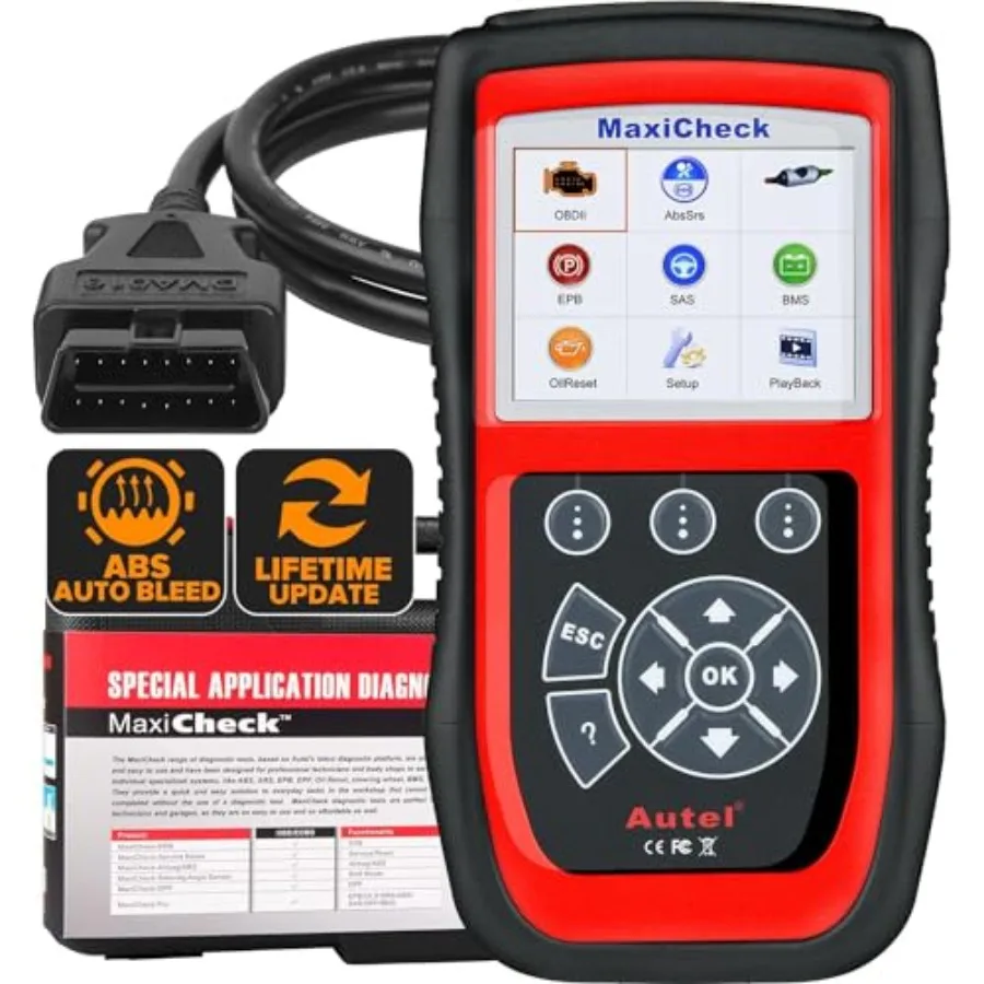 OBD2 Scanner ABS Scan Tool for Auto Bleeding, SRS ABS Scanner Car Diagnostic Tool with Oil Reset Airbag SAS EPB BMS Services fo
OBD2 Scanner ABS Scan Tool for Auto Bleeding, SRS ABS Scanner Car Diagnostic Tool with Oil Reset Airbag SAS EPB BMS Services fo