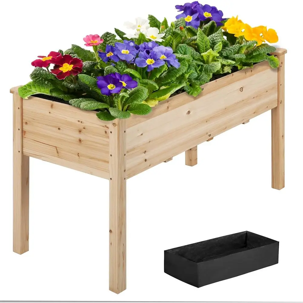 Elevated Wooden Garden Planter Box 48x24x30in for Outdoor Growing, Patio, and Balcony
Elevated Wooden Garden Planter Box 48x24x30in for Outdoor Growing, Patio, and Balcony