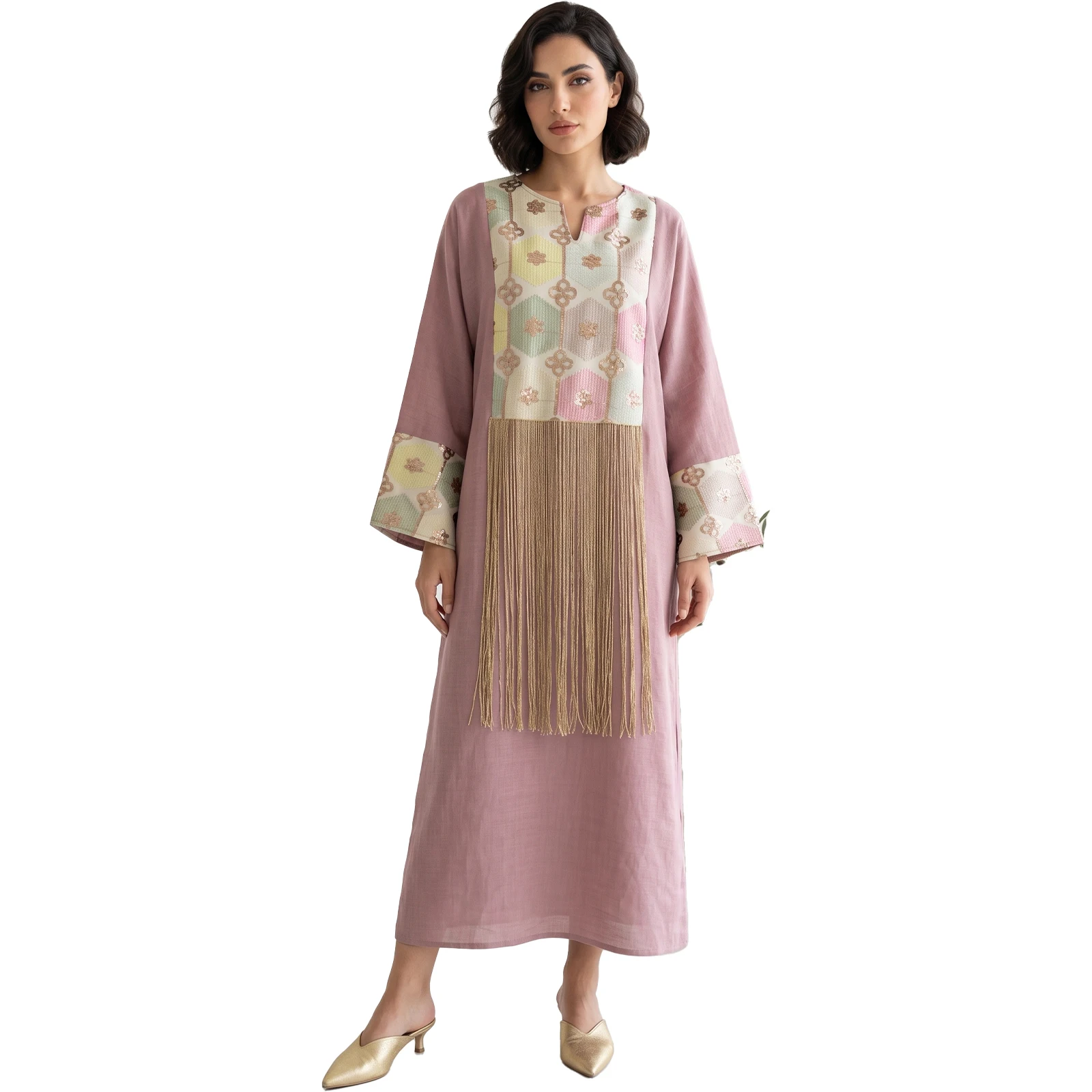 Aiyu Nuex Women's Traditional Dresses and Abayas Vintage Tassels Abaya Woman Prints Embroidery Loose Kaftan
Aiyu Nuex Women's Traditional Dresses and Abayas Vintage Tassels Abaya Woman Prints Embroidery Loose Kaftan