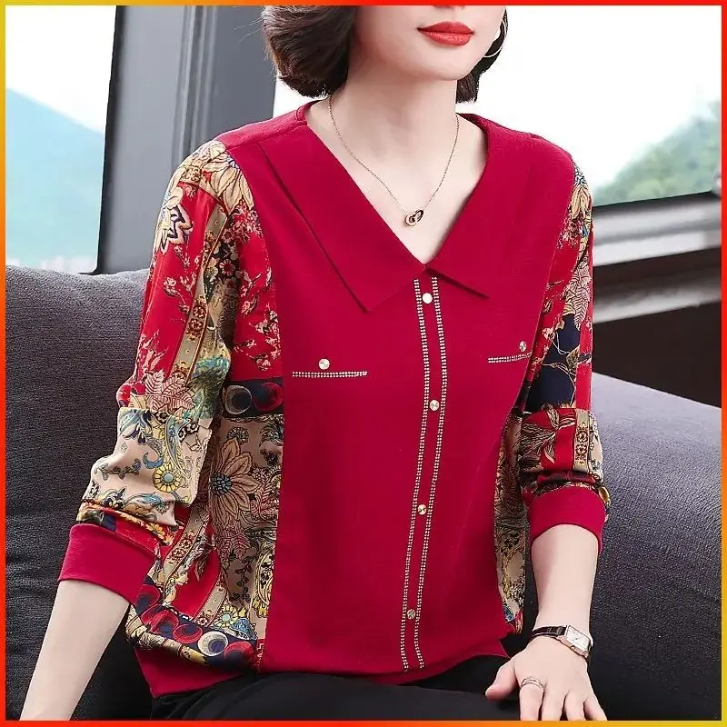 2023 Autumn Thin New Turn-down Collar Pullovers Office Lady Simplicity Patchwork Long Sleeve Women's Clothing Vintage T-Shirts
2023 Autumn Thin New Turn-down Collar Pullovers Office Lady Simplicity Patchwork Long Sleeve Women's Clothing Vintage T-Shirts