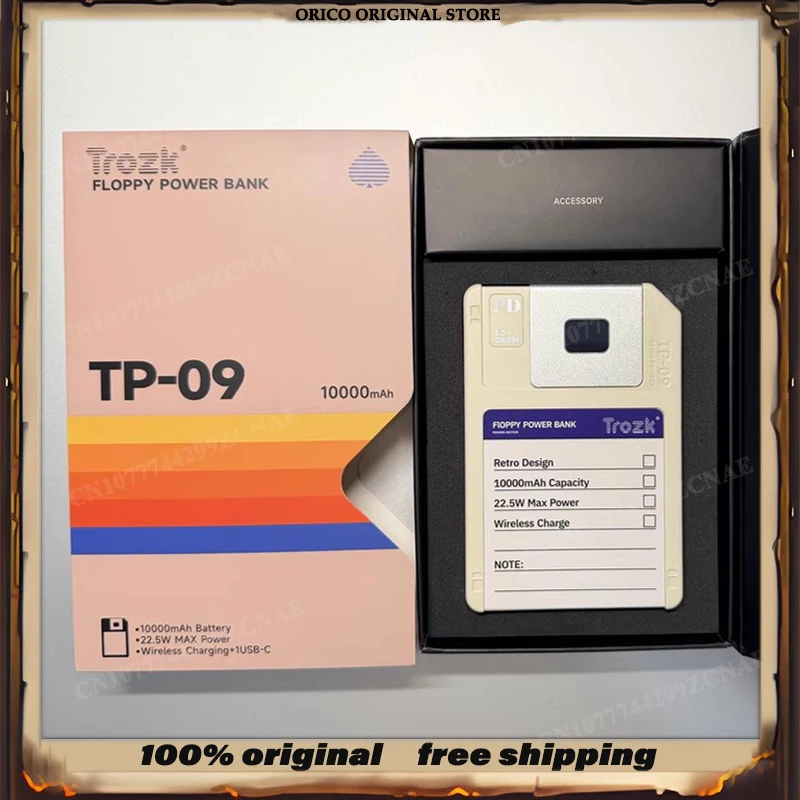 Hot Sales Trozk Floppy Power Bank Magnetic Wireless 10000mAh Large Capacity PD22.5W Fast Charge With USB flash drive 3C Gift
Hot Sales Trozk Floppy Power Bank Magnetic Wireless 10000mAh Large Capacity PD22.5W Fast Charge With USB flash drive 3C Gift