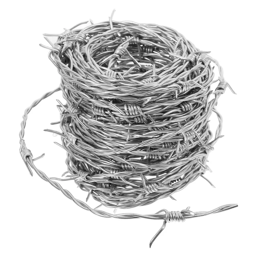 Iron Wire Barbed Wires Props Steel Mesh 100000X250X018CM Fencing Fence Silver for Garden Equipment
Iron Wire Barbed Wires Props Steel Mesh 100000X250X018CM Fencing Fence Silver for Garden Equipment