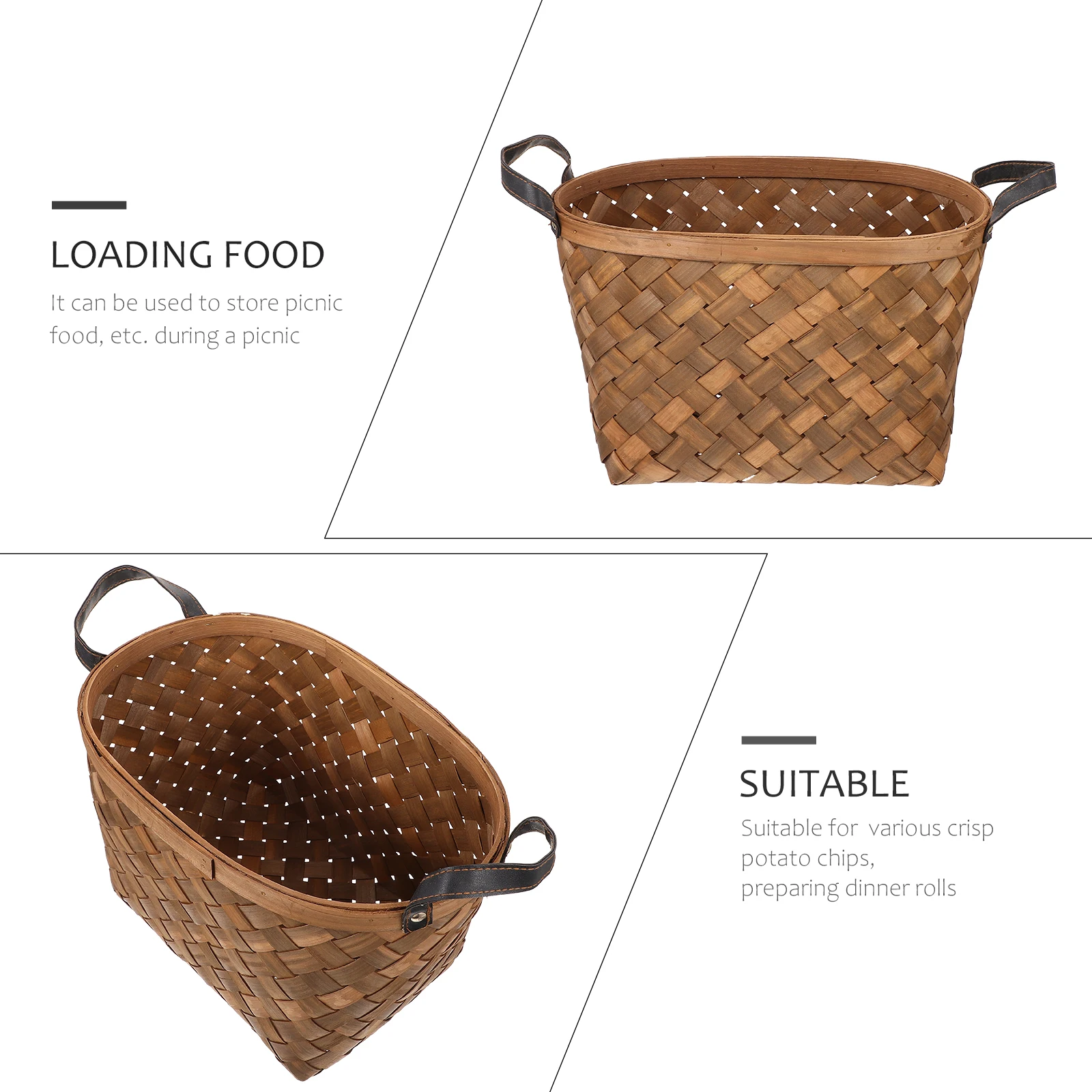 Portable Woven Basket with Lid for Fresh Flowers Fruits Storage Large Capacity Natural Material Picnic Basket Rustic Decor
Portable Woven Basket with Lid for Fresh Flowers Fruits Storage Large Capacity Natural Material Picnic Basket Rustic Decor