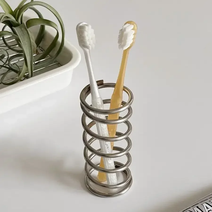 Spring Stainless Steel Cylindrical Toothbrush Stand Toothpaste Holder Penholder Storage Organizer Kitchen Bathroom Accessories
Spring Stainless Steel Cylindrical Toothbrush Stand Toothpaste Holder Penholder Storage Organizer Kitchen Bathroom Accessories